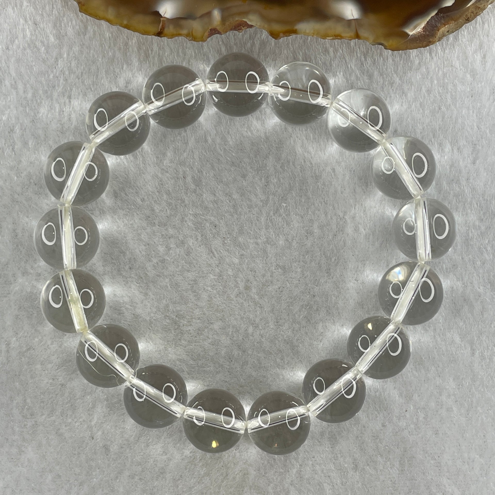 Natural Clear Quartz Beads Bracelet 40.45g 16cm 12.0mm 17 Beads - Huangs Jadeite and Jewelry Pte Ltd