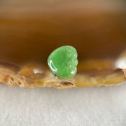 Type A Old Mine Full Green Jadeite Ruyi Charm Stone For Setting 0.50g 11.9 by 9.6 by 2.1mm - Huangs Jadeite and Jewelry Pte Ltd
