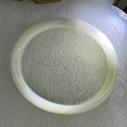 Type A Faint Lavender Green Jadeite Oval Bangle Internal Diameter 57.1mm 57.86g 17.3 by 6.9mm (Close to Perfect) - Huangs Jadeite and Jewelry Pte Ltd