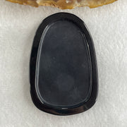 Type A Opaque to Partial Translucent Black Omphacite Jadeite Fu Lu Shou Pendant 29.69g 59.6 by 40.3 by 7.6mm - Huangs Jadeite and Jewelry Pte Ltd