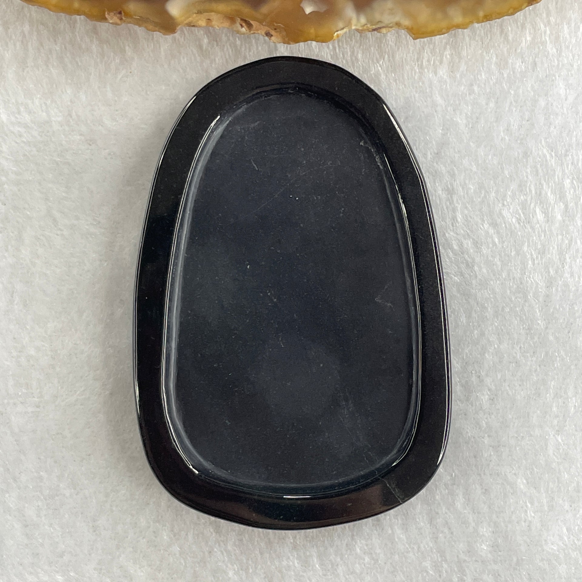 Type A Opaque to Partial Translucent Black Omphacite Jadeite Fu Lu Shou Pendant 29.69g 59.6 by 40.3 by 7.6mm - Huangs Jadeite and Jewelry Pte Ltd