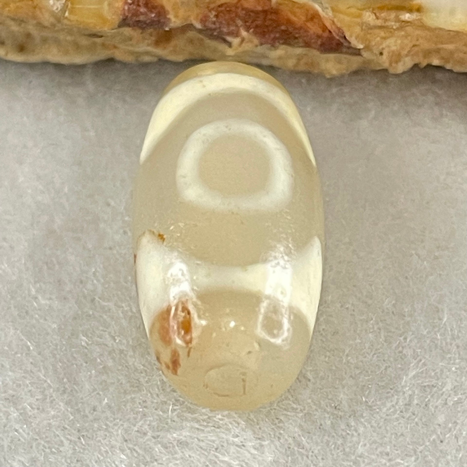 Natural Powerful Tibetan Old Oily Agate 3 Eyes Dzi Bead Heavenly Master (Tian Zhu) 三眼天诛 2.98g 20.1 by 10.2mm - Huangs Jadeite and Jewelry Pte Ltd