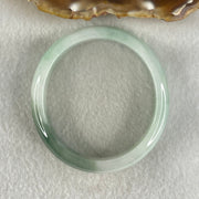 Type A Light Blueish Green with Blueish Green Oval Jadeite Bangle 40.32g Inner Diameter 53.3mm 12.8 by 6.6mm (Close to Perfect) - Huangs Jadeite and Jewelry Pte Ltd