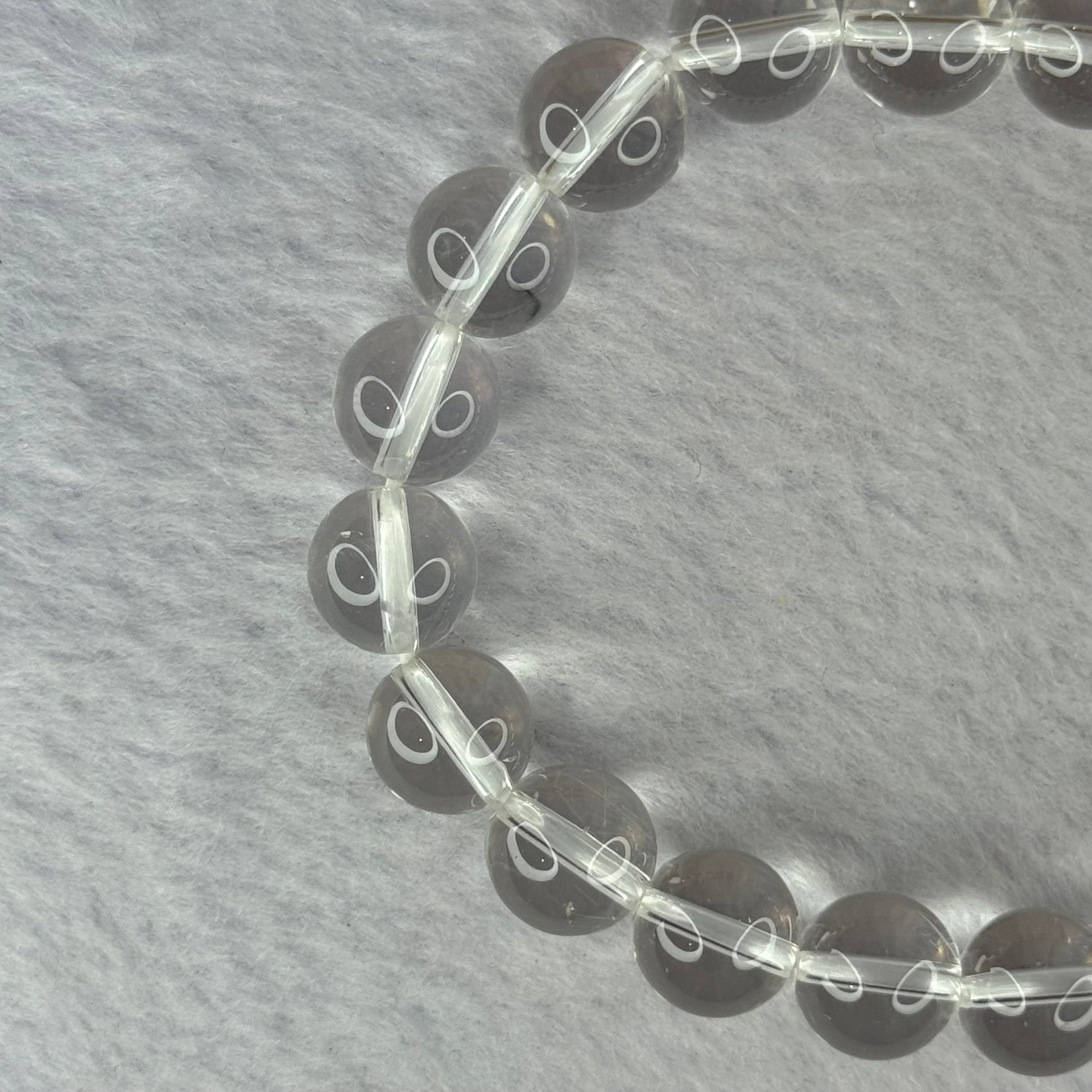 Natural Clear Quartz Bracelet 天然白水晶手链 30.47g 17cm 10.6mm 19 Beads - Huangs Jadeite and Jewelry Pte Ltd