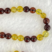 Natural Mixed Color (Red and Yellow) Amber Beads Necklaces 9.34g 5.3mm 110 + 12 Beads (Slight Rough on few Beads) - Huangs Jadeite and Jewelry Pte Ltd
