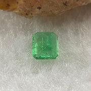 Natural Colombia Vivid Green Emerald (Beryl) Cut-Cornered Rectangular Step cut 0.42ct 4.6 by 4.1 by 3.0mm - Huangs Jadeite and Jewelry Pte Ltd