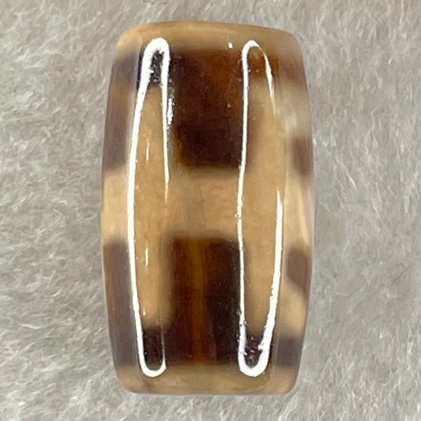 Natural Powerful Tibetan Old Oily Agate Patina Guiren Tairen Human Dzi Bead Totem Amulet Heavenly Master (Tian Zhu) 贵人天诛 4.75g 19.9 by 11.7mm - Huangs Jadeite and Jewelry Pte Ltd