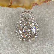 1.0 Ct Colourless Round Brilliant Diameter 6.5mm VVS1 Excellent Cut Moissanite Excellent Polish Excellent Symmetry None Florescence in S925 Silver Pendant GRA 218553560 - Huangs Jadeite and Jewelry Pte Ltd