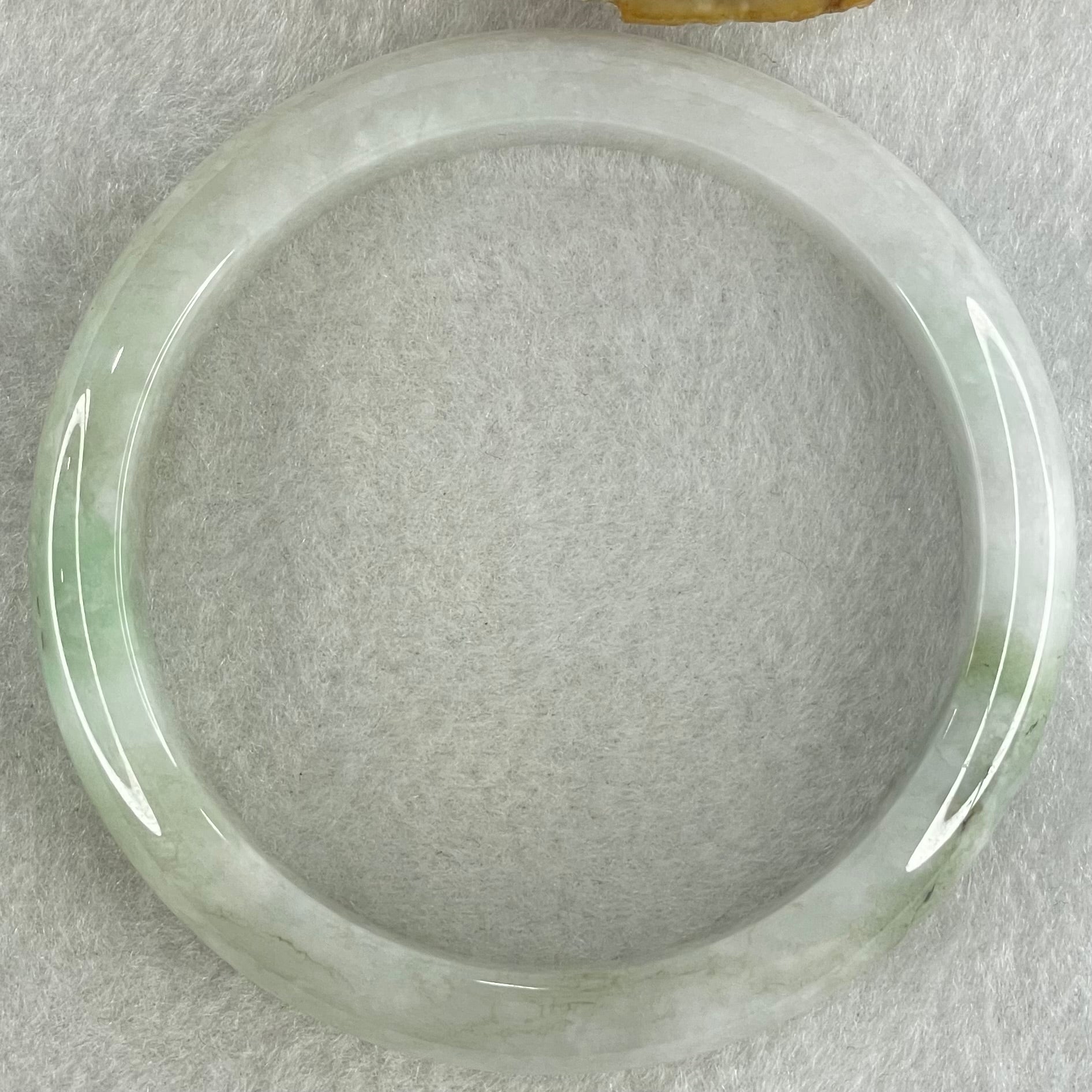 Type A Light Lavender Green Jadeite Bangle 53.33g Internal Diameter 59.3mm 12.3 by 7.6mm (Slight External Line - Huangs Jadeite and Jewelry Pte Ltd