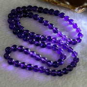 Good Grade Natural Amethyst Necklace 40.57g 52cm 7.5mm 78 Beads - Huangs Jadeite and Jewelry Pte Ltd