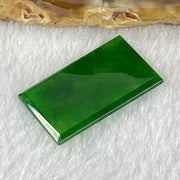 Rare Good Grade Type A Old Mine Spicy Green Jadeite Rectangle Wu Shi Pai Stone Setting 1.45g 22.5 by  12.7 by 1.7mm - Huangs Jadeite and Jewelry Pte Ltd