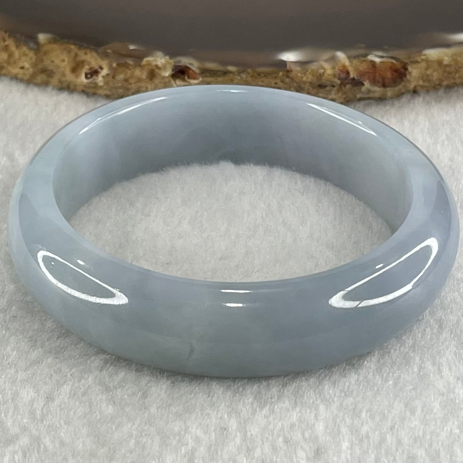 Type A Blue Jadeite Bangle 51.57g Internal Diameter 50.9mm 13.5 by 8.1mm (Close to Perfect) - Huangs Jadeite and Jewelry Pte Ltd