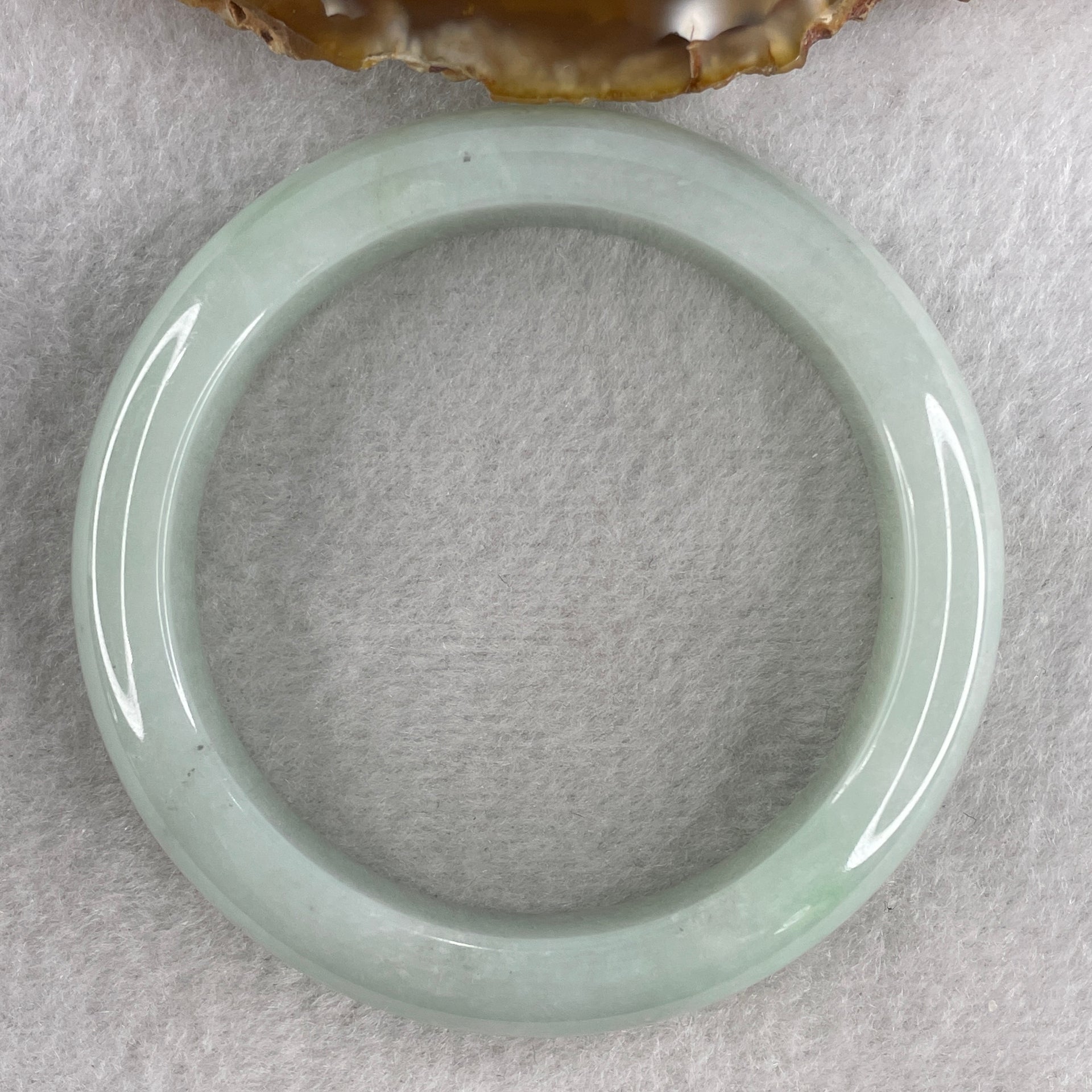 Type A Blueish Green with Faint Lavender Jadeite Bangle Internal Diameter 53.9mm 54.99g 12.5 by 8.7mm (Very Slight Internal Line ) - Huangs Jadeite and Jewelry Pte Ltd
