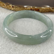 Type A Jelly Light Blueish Green Faint Lavender Jadeite Oval Bangle 36.71g Internal Diameter 54.4mm 11.8 by 6.7mm (Close to Perfect) - Huangs Jadeite and Jewelry Pte Ltd