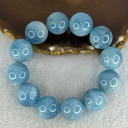 Natural Aquamarine Beads Bracelet 109.28g 18.5cm 19.2mm 12 Beads - Huangs Jadeite and Jewelry Pte Ltd