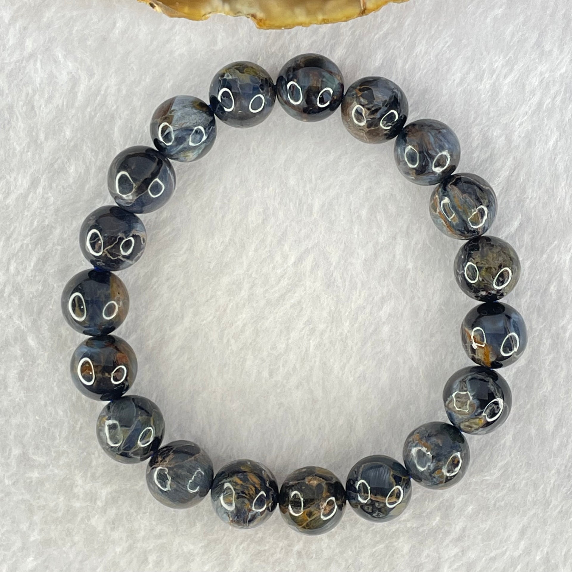 Good Grade Natural Petersite Beads Bracelet 30.14g 17cm 10.8mm 19 Beads - Huangs Jadeite and Jewelry Pte Ltd