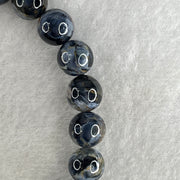Certified Very Good Grade Natural Blue Pietersite Beads Bracelet 20.799g 15.5cm 9.3mm 21Beads - Huangs Jadeite and Jewelry Pte Ltd