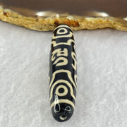 Natural Powerful Tibetan Old Oily Agate 8 Eyes Om Mani Padme Hum Dzi Bead Heavenly Master (Tian Zhu) 六字箴言八眼天珠 15.06g 58.8 by 12.9mm - Huangs Jadeite and Jewelry Pte Ltd