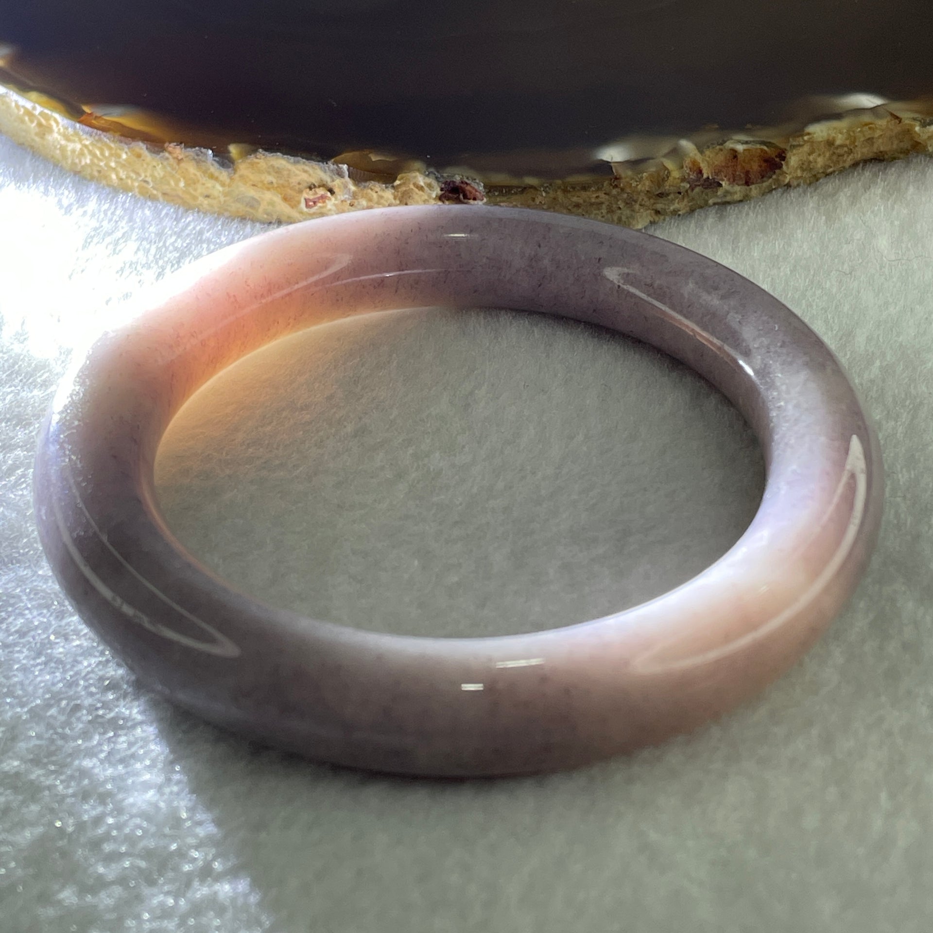 Natural Purple Aventurine Bangle 55.65g Inner Diameter 58.0mm 11.0 by 11.8mm (Very Very Slight Internal Line) - Huangs Jadeite and Jewelry Pte Ltd