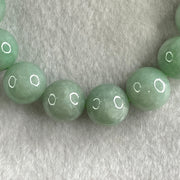 Type A Green Jadeite Beads Bracelet 60.01g 16.5cm 13.2mm 16 Beads - Huangs Jadeite and Jewelry Pte Ltd