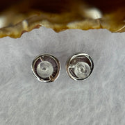 Good Grade Natural Super 7 S925 Silver Earrings 2.29g 8.7 by 5.5mm - Huangs Jadeite and Jewelry Pte Ltd