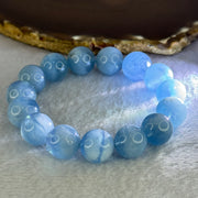 Natural Aquamarine Beads Bracelet 61.09g 18.5cm 14.8mm 15 Beads - Huangs Jadeite and Jewelry Pte Ltd