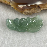 Natural Type A Semi-Icy Green Jadeite Lotus Flower Pendant | Bloom Purity, Renewal & Harmony Talisman (4.96g | 30.9 x 14.8 x 8.0mm) - Huangs Jadeite and Jewelry Pte Ltd