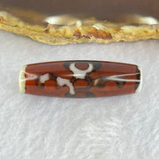 Natural Powerful Tibetan Old Oily Agate 5 Eyes Lightning Dzi Bead Heavenly Master (Tian Zhu) 五眼闪电天珠 8.47g 38.0 by 11.9mm - Huangs Jadeite and Jewelry Pte Ltd