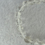 Natural Clear Quartz Beads with Inscription Bracelet 17.87g 15cm 8.4mm 23 Beads - Huangs Jadeite and Jewelry Pte Ltd