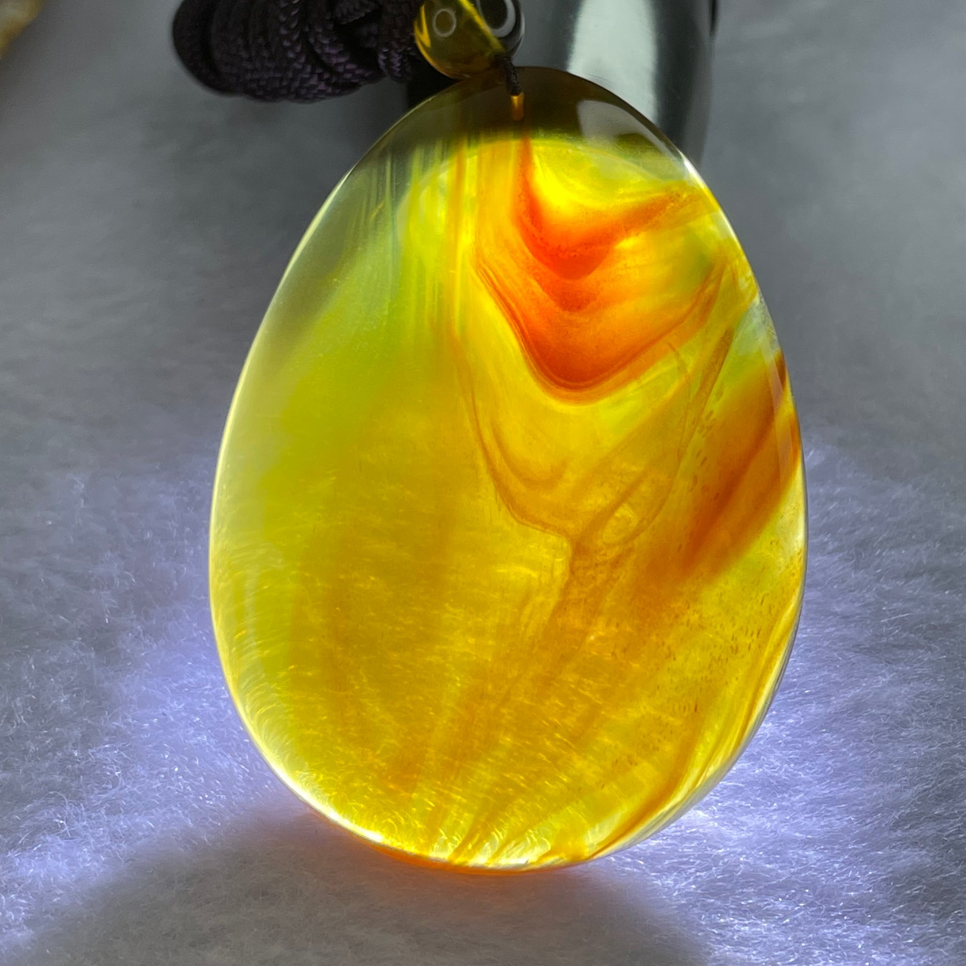 Natural Cognac with Red Amber Pendent 15.33g 65.3 by 46.3 by 14.0mm - Huangs Jadeite and Jewelry Pte Ltd