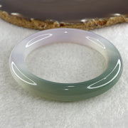 Certified Natural Green with Lavender Agate Bangle 49.56g Internal Diameter 56.6mm 10.7 by 11.0mm (Perfect) - Huangs Jadeite and Jewelry Pte Ltd