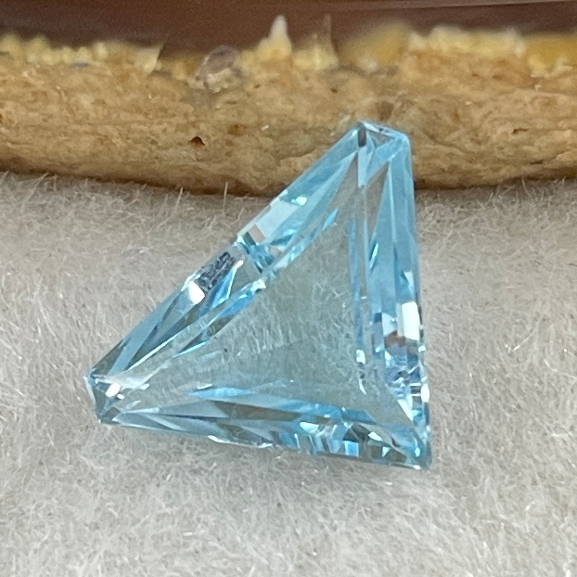 Natural Sky Blue Topaz Trillion Shape 10.16ct 12.9 by 9.3 by 4.3mm - Huangs Jadeite and Jewelry Pte Ltd