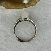 Natural Moonstone In S925 Sliver Ring (Adjustable Size) 1.79g 11.0 by 5.9 by 5.0mm - Huangs Jadeite and Jewelry Pte Ltd