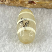 Natural Powerful Tibetan Old Oily Agate 3-Lines Dzi Bead Heavenly Master (Tian Zhu) 三行天诛 3.05g 20.0 by 10.1mm - Huangs Jadeite and Jewelry Pte Ltd