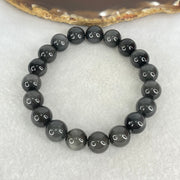 Good Grade Natural Grey Rabbit Hair Rutilated Quartz Beads Bracelet 31.20g 17cm 10.8mm 19 Beads - Huangs Jadeite and Jewelry Pte Ltd