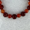 Natural Carnelian Agate Bracelet 天然红玉髓玛瑙手链 for Balancing Mind Body Spirit, Removes Negativity, Restores Hope and Enthusiasm 22.45g 16.5cm 9.8mm/10 Beads 8.2mm/11 Beads - Huangs Jadeite and Jewelry Pte Ltd