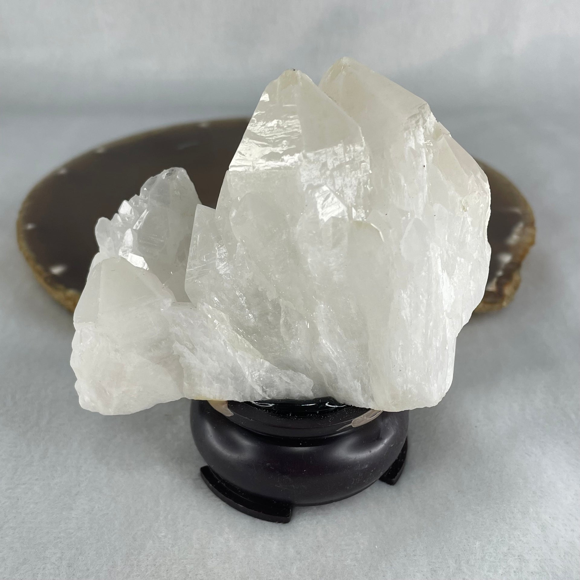 Natural Milky White Quartz Display 228.89g 81.1 by 47.3 by 83.7mm - Huangs Jadeite and Jewelry Pte Ltd