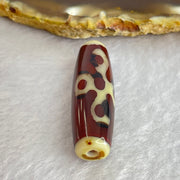 Natural Powerful Tibetan Old Oily Agate 5 Eyes Lightning Dzi Bead Heavenly Master (Tian Zhu) 五眼闪电天珠 8.26g 37.3 by 11.9mm - Huangs Jadeite and Jewelry Pte Ltd