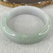 Type A Light Green and Faint Lavender Jadeite Bangle 64.37g Internal Diameter 56.0mm 15.2 by 8.0mm - Huangs Jadeite and Jewelry Pte Ltd