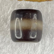 Natural Powerful Tibetan Old Oily Agate 1 Lines Dzi Bead Heavenly Master (Tian Zhu) 1.91g 10.2 by 10.3mm - Huangs Jadeite and Jewelry Pte Ltd