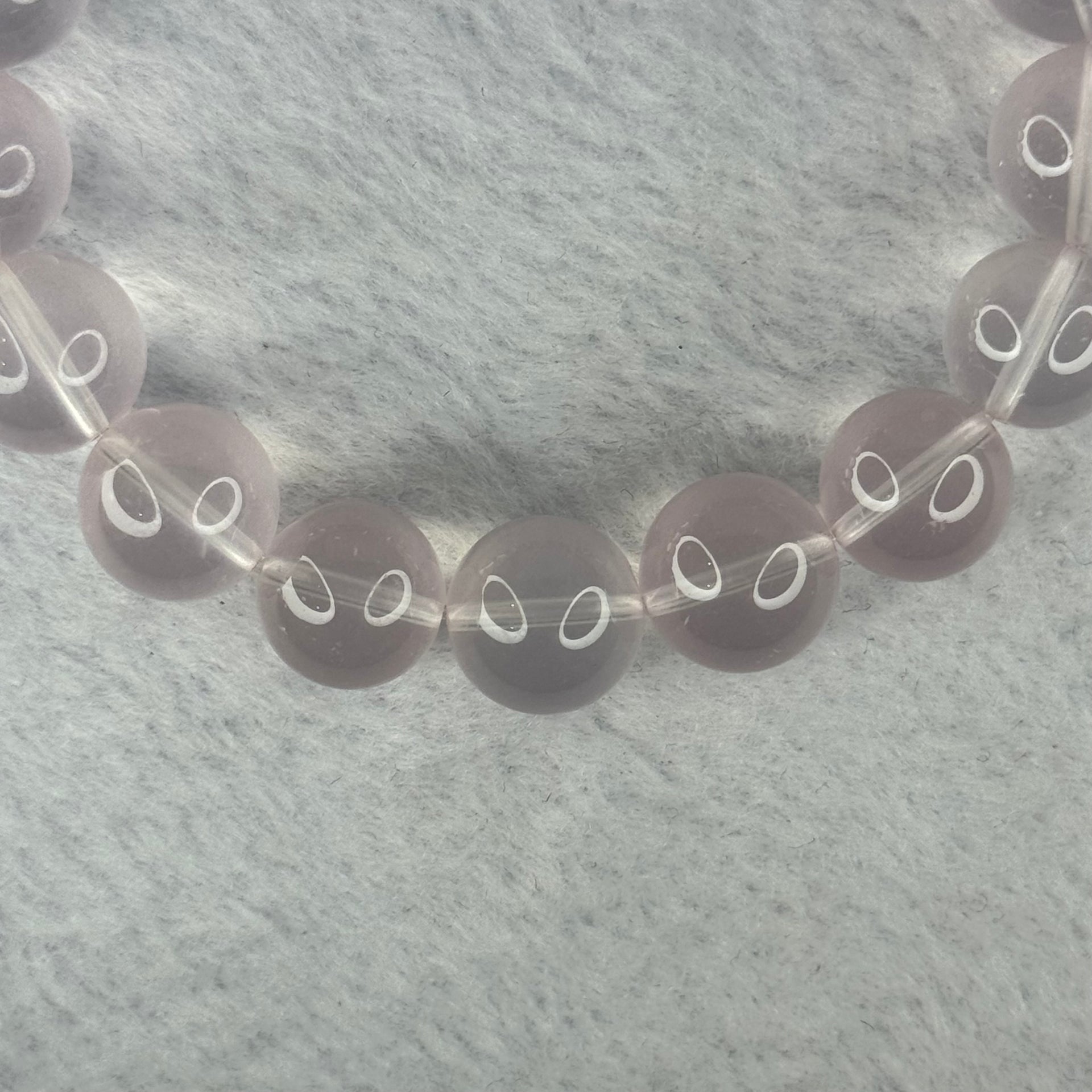 Natural Rose Quartz Beads Bracelet 天然玫瑰石英珠手链 44.80g 18cm 12.8mm 17 Beads - Huangs Jadeite and Jewelry Pte Ltd