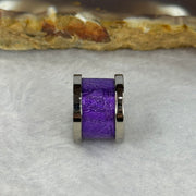 12.0mm Meteorite in Titanium Pendent / Charm (Purple Color) 2.65g 9.0 by 12.6mm - Huangs Jadeite and Jewelry Pte Ltd