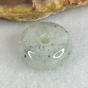 Type A Semi Icy Wuji Grey Spots Jadeite Ping An Kou Charm/Pendant 3.28g 15.0 by 6.8mm - Huangs Jadeite and Jewelry Pte Ltd