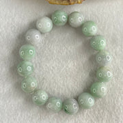 Type A Light Green with Light Lavender with Blueish Green Piao Huan Jadeite Beads Bracelet 47.41g 15cm 12.1mm 16 Beads - Huangs Jadeite and Jewelry Pte Ltd