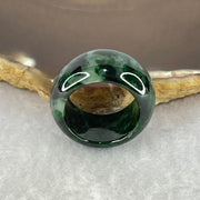 Opaque Type A Old Mine Spicy Green Jadeite Ring 9.56g 12.6 by 4.5mm US8 HK17.8 - Huangs Jadeite and Jewelry Pte Ltd
