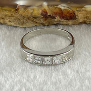 Natural Princess or Square Shape Diamonds in PT900 Platinum 3.53g Ring D1.01ct Total 3.71g US7 HK15 - Huangs Jadeite and Jewelry Pte Ltd