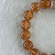 Special Good Grade Natural Reddish Copper Rutilated Quartz Beads Bracelet 36.42g 15cm 11.9mm 16Beads - Huangs Jadeite and Jewelry Pte Ltd