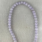 Type A Full Lavender Jadeite Beads Necklace 44.55g 66cm 6.2mm 108 Beads - Huangs Jadeite and Jewelry Pte Ltd