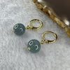 Type A Blueish Green Jadeite Beads 14KGF Earrings 4.34g 9.9 mm - Huangs Jadeite and Jewelry Pte Ltd