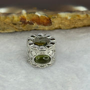Natural Czech Republic Moldavite Meteorite Crystal in S925 Sliver Bracelet Charm 2.43g 15.1 by 11.9 by 9.4 / 6.7 by 3.8 by 2.0mm - Huangs Jadeite and Jewelry Pte Ltd